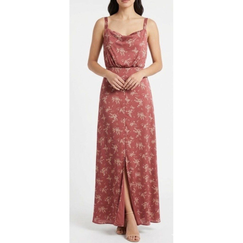 Vintage Lorrie Deb Ditsy Floral Made in‎ USA Maxi Dress size Small